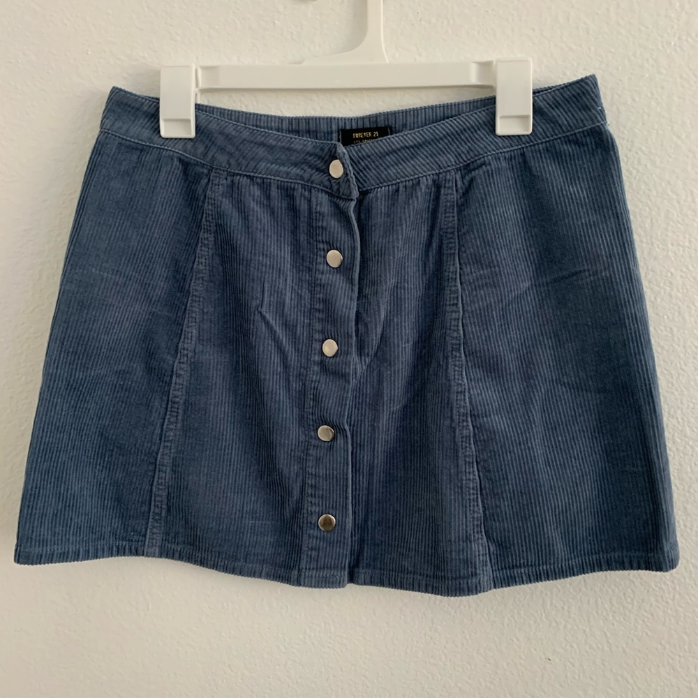 Corduroy light blue skirt